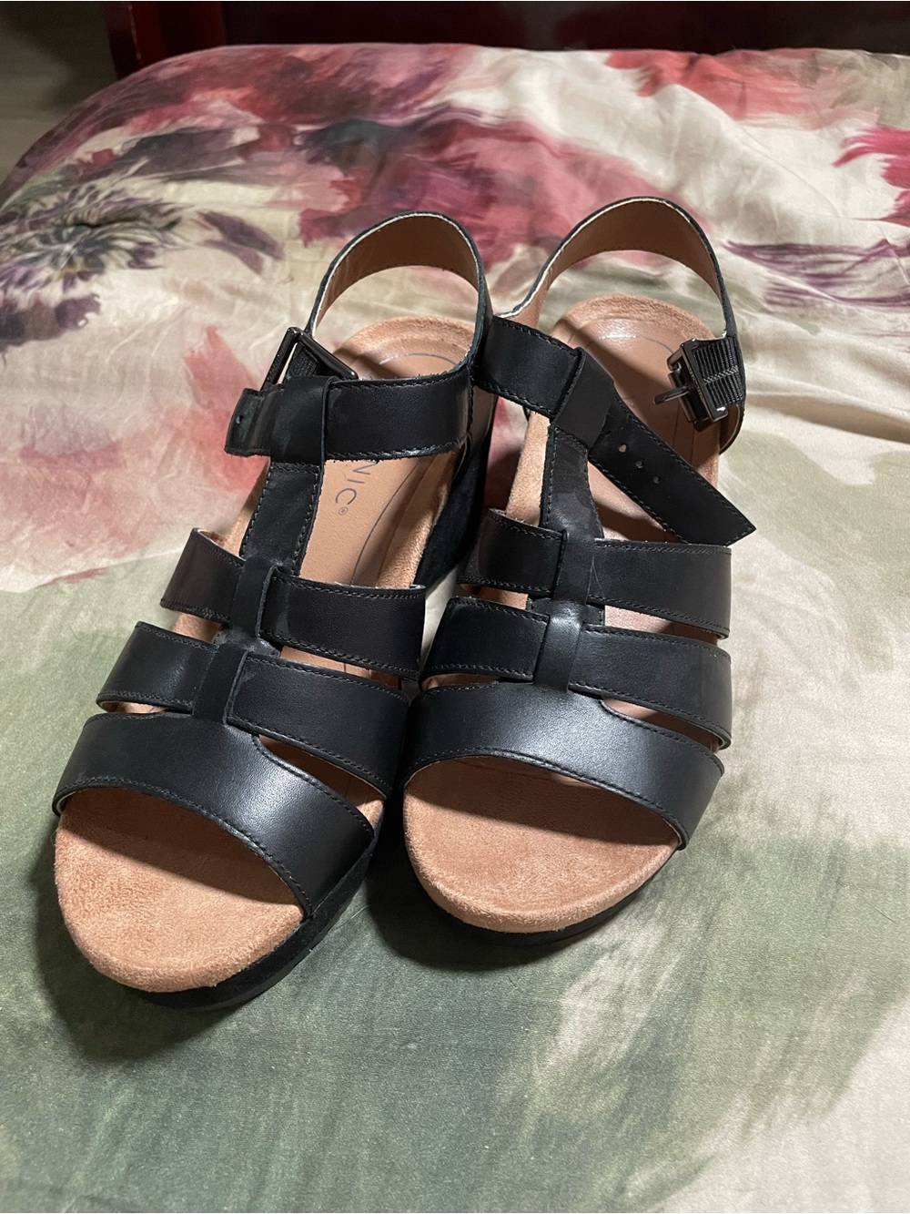 Women's Black Strappy Sandals